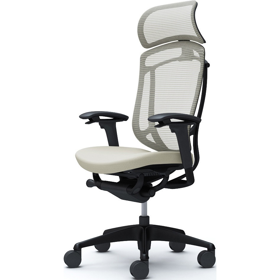 CC87ZR FPC2 コンテッサセコンダ、可動肘、固定ヘッド、座クッション、ハンガー無、ランバー無、ブラックB、ブラック、脚ブラック、ウレタン 1脚 オカムラ(岡村製作所) 【通販モノタロウ】