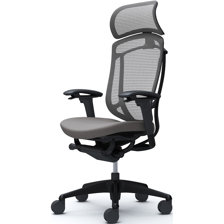 CC87ZR FPD2 コンテッサセコンダ、可動肘、固定ヘッド、座クッション、ハンガー無、ランバー無、ブラックB、ブラック、脚ブラック、ウレタン 1脚 オカムラ(岡村製作所) 【通販モノタロウ】