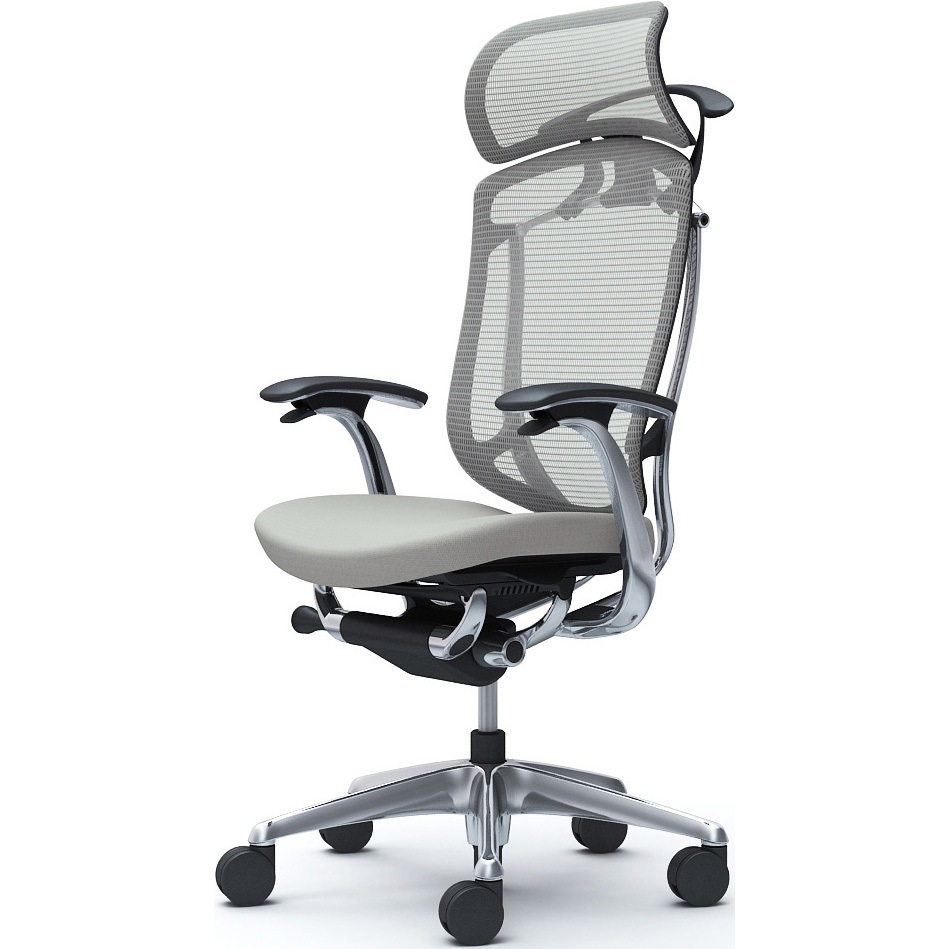 CC48BR FPC3 コンテッサセコンダ，固定肘，座クッション，大型ヘッド5本脚，ポリッシュ，ブラック，ランバー無ハンガー付 1脚 オカムラ(岡村製作所) 【通販モノタロウ】