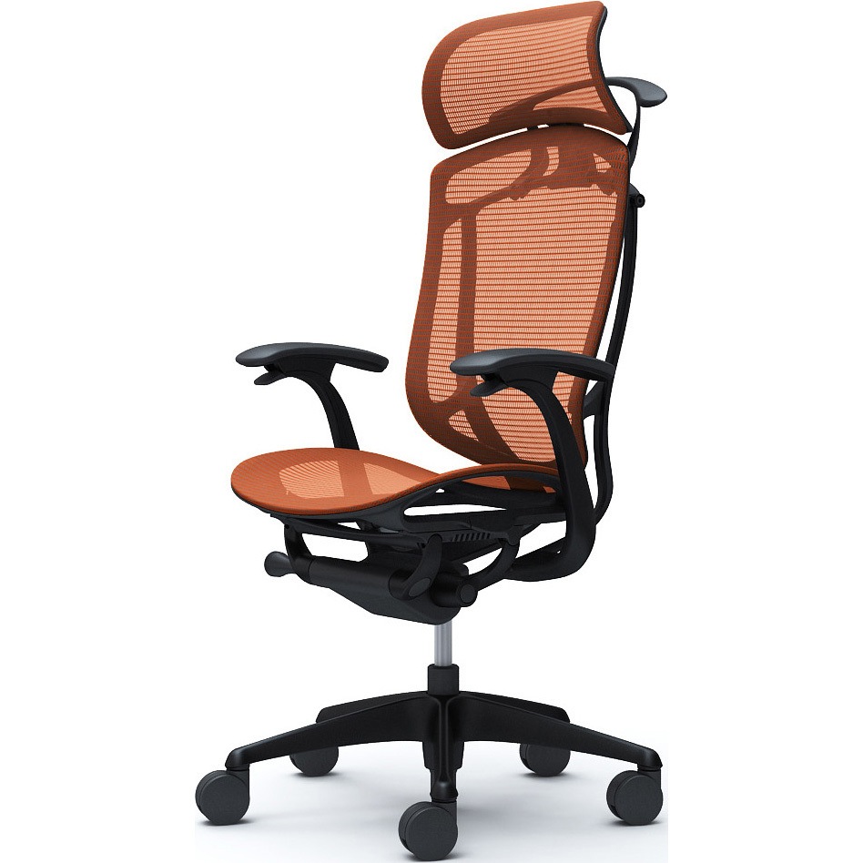 CC46ZR FPH8 コンテッサセコンダ、固定肘、固定ヘッド、座メッシュ、ハンガー付、ランバー無、ブラックB、ブラック、脚ブラック、ウレタン 1脚 オカムラ(岡村製作所) 【通販モノタロウ】