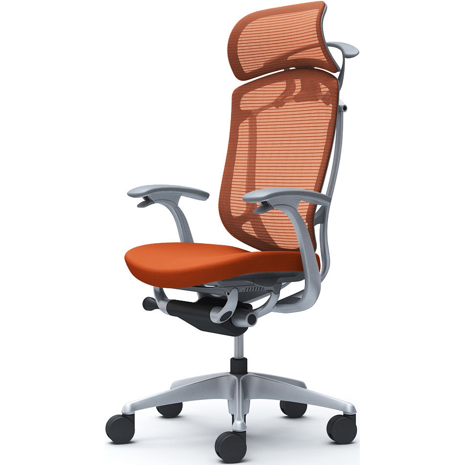 CC48YA FPD8 コンテッサセコンダ、固定肘、固定ヘッド、座クッション、ハンガー付、ランバー無、グレーB、シルバー、脚シルバー、ウレタン 1脚 オカムラ(岡村製作所) 【通販モノタロウ】 109,890円