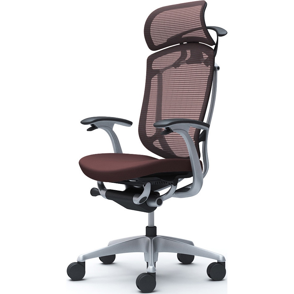 CC48YR FPC8 コンテッサセコンダ、固定肘、固定ヘッド、座クッション、ハンガー付、ランバー無、ブラックB、シルバー、脚シルバー、ウレタン 1脚 オカムラ(岡村製作所) 【通販モノタロウ】 109,890円