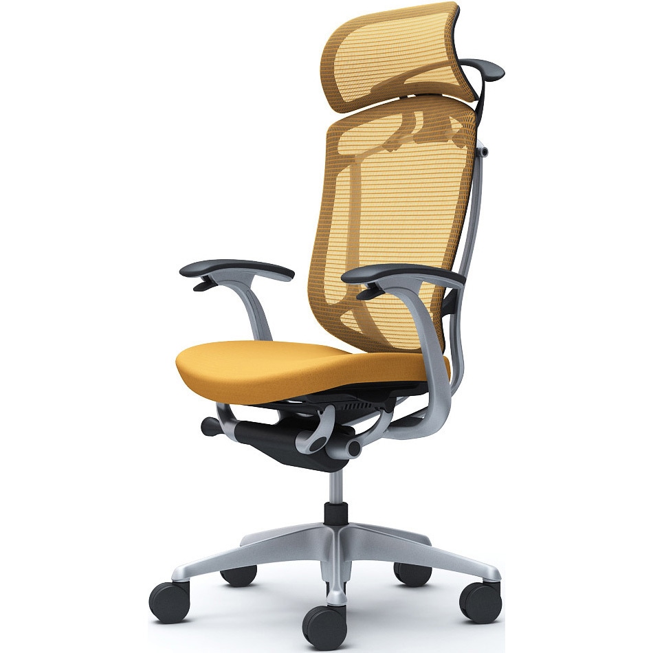 CC48YR FPD9 コンテッサセコンダ、固定肘、固定ヘッド、座クッション、ハンガー付、ランバー無、ブラックB、シルバー、脚シルバー、ウレタン 1脚 オカムラ(岡村製作所) 【通販モノタロウ】 109,890円