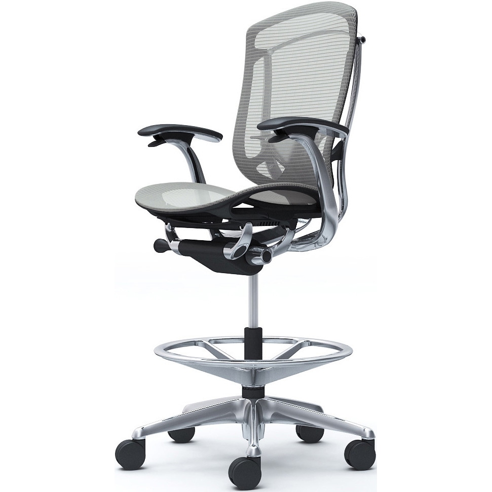 CC41HS FPG3 コンテッサセコンダ，固定肘，座メッシュ，ハイチェア，ポリッシュ，ブラック，ランバー付ハンガー無 1脚 オカムラ(岡村製作所) 【通販モノタロウ】