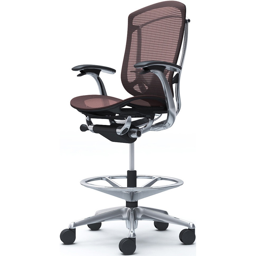 CC41HS FPG8 コンテッサセコンダ，固定肘，座メッシュ，ハイチェア，ポリッシュ，ブラック，ランバー付ハンガー無 1脚 オカムラ(岡村製作所) 【通販モノタロウ】