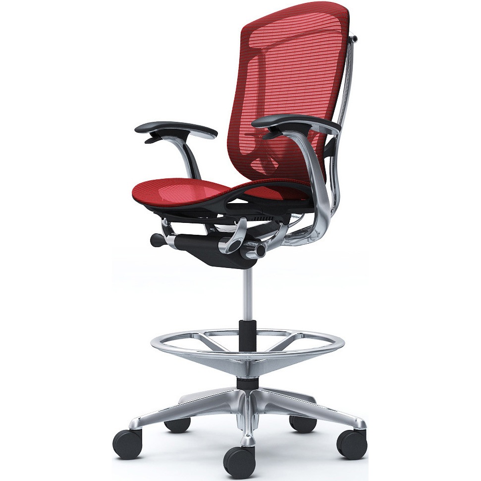CC41HS FPG9 コンテッサセコンダ，固定肘，座メッシュ，ハイチェア，ポリッシュ，ブラック，ランバー付ハンガー無 1脚 オカムラ(岡村製作所) 【通販モノタロウ】