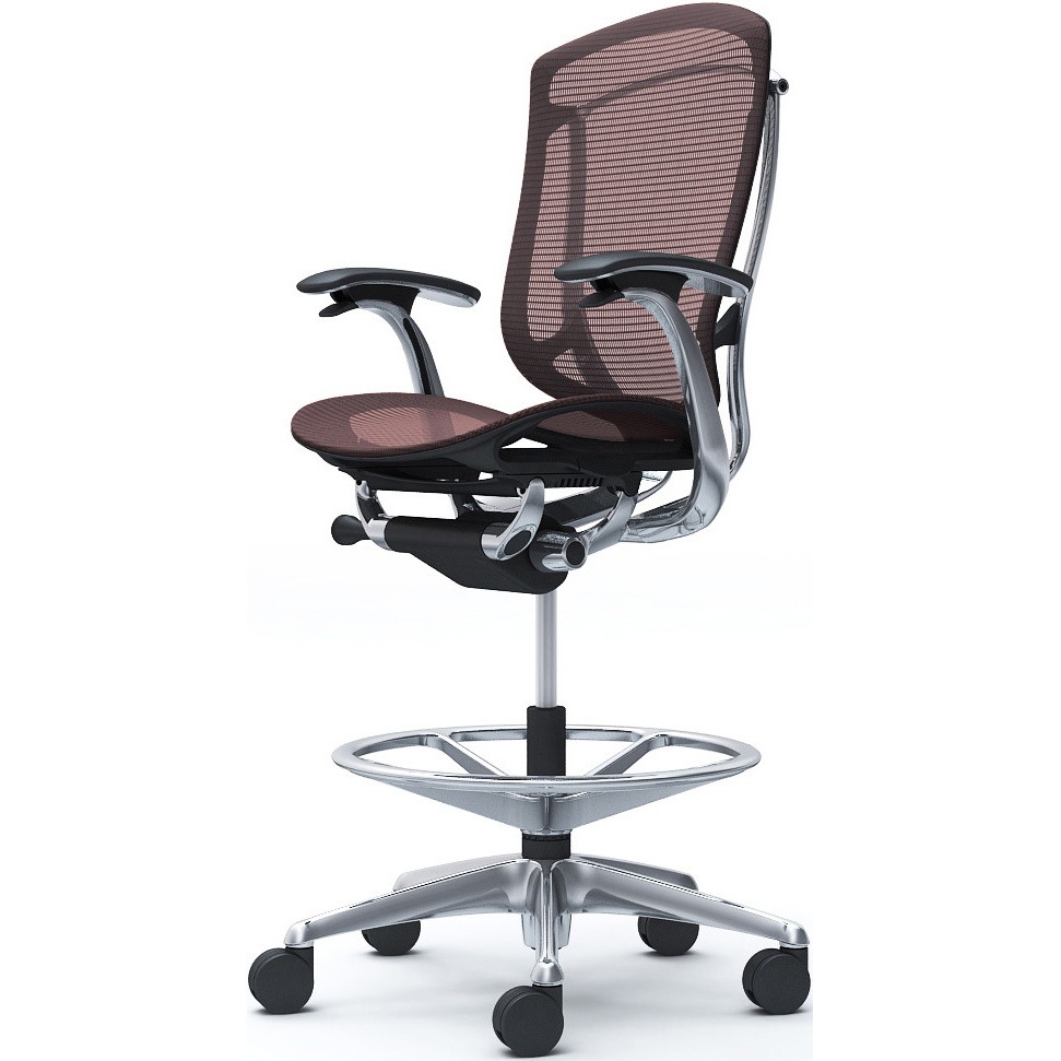 CC41HR FPG8 コンテッサセコンダ，固定肘，座メッシュ，ハイチェア，ポリッシュ，ブラック，ランバー無ハンガー無 1脚 オカムラ(岡村製作所) 【通販モノタロウ】