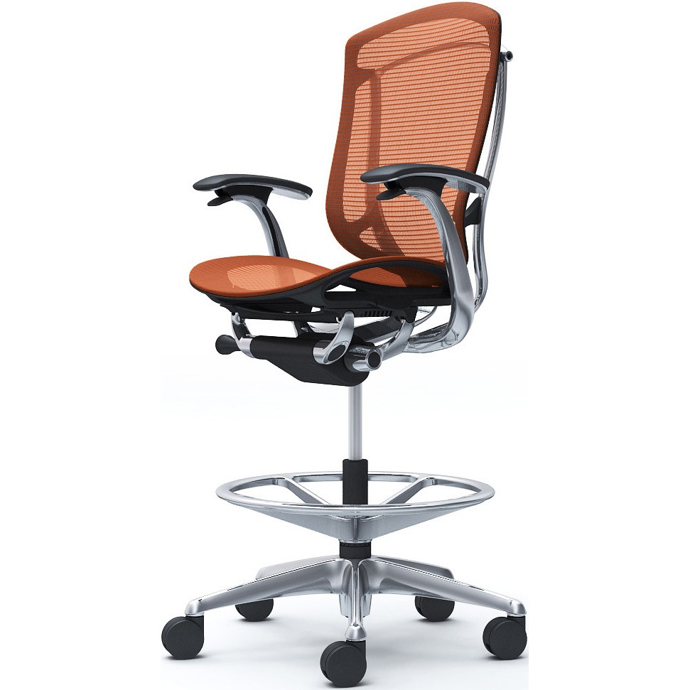 CC41HR FPH8 コンテッサセコンダ，固定肘，座メッシュ，ハイチェア，ポリッシュ，ブラック，ランバー無ハンガー無 1脚 オカムラ(岡村製作所) 【通販モノタロウ】