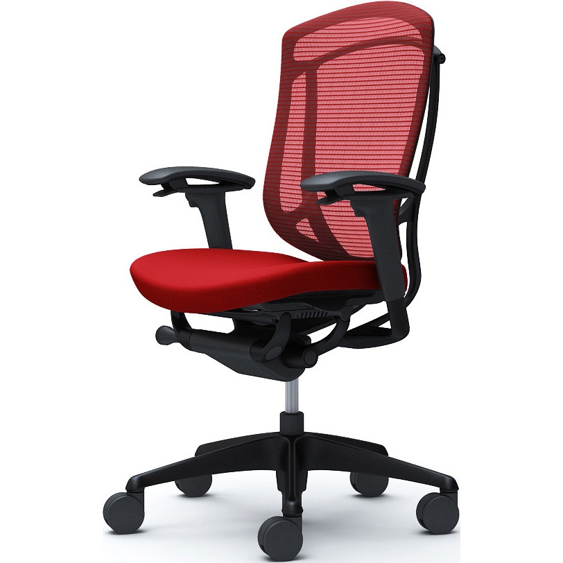 CC83ZR FPC9 コンテッサセコンダ、可動肘、ハイバック、座クッション、ハンガー無、ランバー無、ブラックB、ブラック、脚ブラック、ウレタン 1脚 オカムラ(岡村製作所) 【通販モノタロウ】