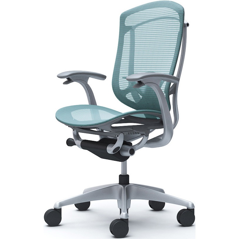 CC41YE FPG6 コンテッサセコンダ、固定肘、ハイバック、座メッシュ、ハンガー無、ランバー付、グレーB、シルバー、脚シルバー、ウレタン 1脚 オカムラ(岡村製作所) 【通販モノタロウ】 93,390円