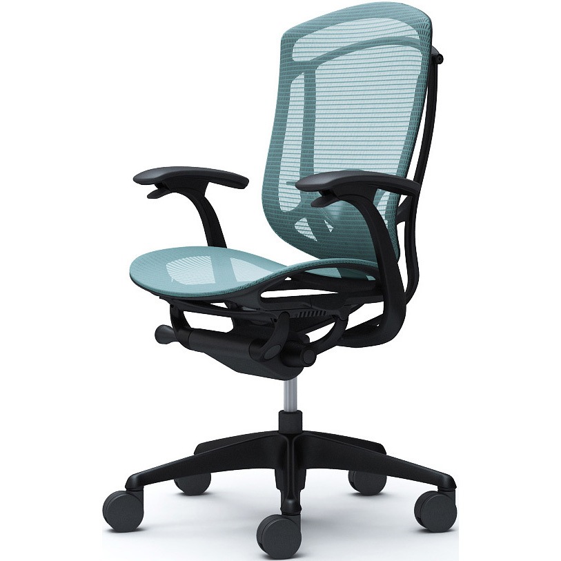 CC41ZS FPG6 コンテッサセコンダ、固定肘、ハイバック、座メッシュ、ハンガー無、ランバー付、ブラックB、ブラック、脚ブラック、ウレタン 1脚 オカムラ(岡村製作所) 【通販モノタロウ】