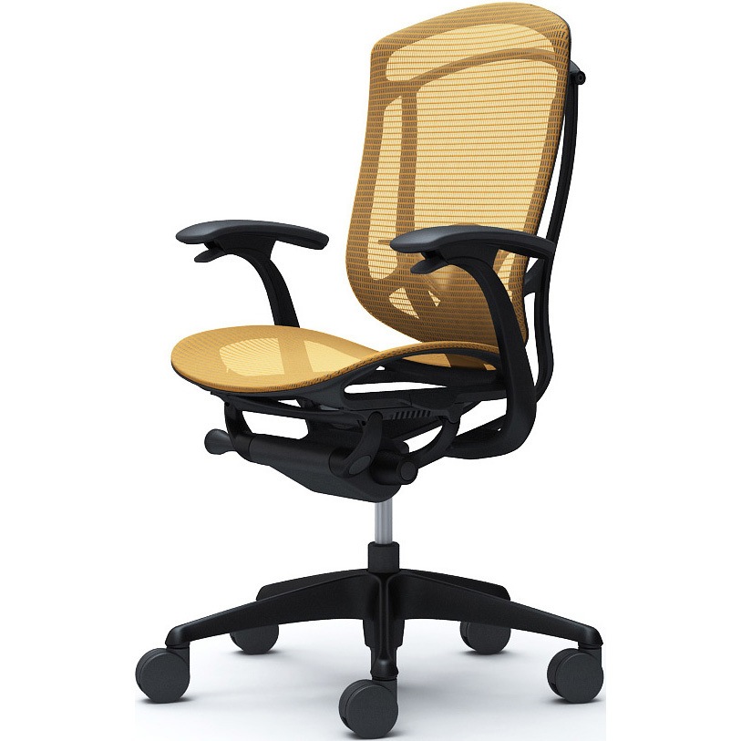 CC41ZS FPH9 コンテッサセコンダ、固定肘、ハイバック、座メッシュ、ハンガー無、ランバー付、ブラックB、ブラック、脚ブラック、ウレタン 1脚 オカムラ(岡村製作所) 【通販モノタロウ】