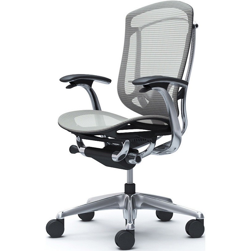 CC41XS FPG3 コンテッサセコンダ、固定肘、ハイバック、座メッシュ、ハンガー無、ランバー付、ブラックB、ポリッシュ、脚ポリッシュ、ウレタン 1脚 オカムラ(岡村製作所) 【通販モノタロウ】