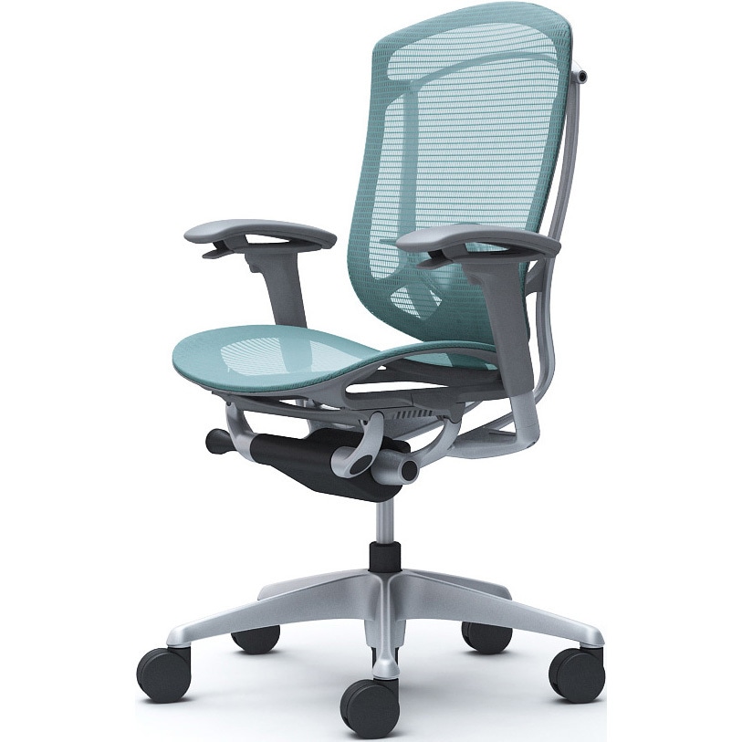 CC81YE FPG6 コンテッサセコンダ、可動肘、ハイバック、座メッシュ、ハンガー無、ランバー付、グレーB、シルバー、脚シルバー、ウレタン 1脚 オカムラ(岡村製作所) 【通販モノタロウ】 104,390円