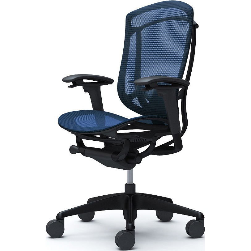 CC81ZS FPG4 コンテッサセコンダ、可動肘、ハイバック、座メッシュ、ハンガー無、ランバー付、ブラックB、ブラック、脚ブラック、ウレタン 1脚 オカムラ(岡村製作所) 【通販モノタロウ】