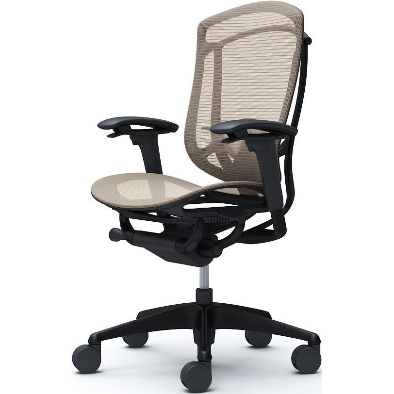 CC81ZS FPG7 コンテッサセコンダ、可動肘、ハイバック、座メッシュ、ハンガー無、ランバー付、ブラックB、ブラック、脚ブラック、ウレタン 1脚 オカムラ(岡村製作所) 【通販モノタロウ】