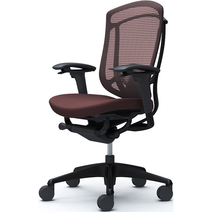 CC83ZS FPC8 コンテッサセコンダ、可動肘、ハイバック、座クッション、ハンガー無、ランバー付、ブラックB、ブラック、脚ブラック、ウレタン 1脚 オカムラ(岡村製作所) 【通販モノタロウ】