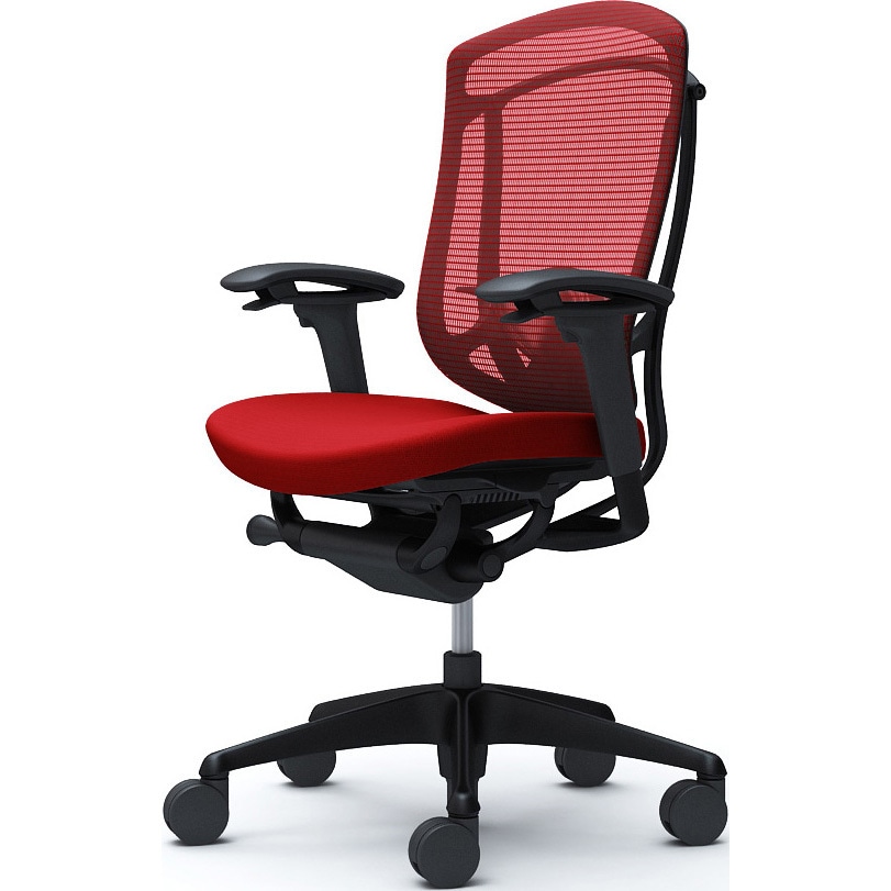 CC83ZS FPC9 コンテッサセコンダ、可動肘、ハイバック、座クッション、ハンガー無、ランバー付、ブラックB、ブラック、脚ブラック、ウレタン 1脚 オカムラ(岡村製作所) 【通販モノタロウ】