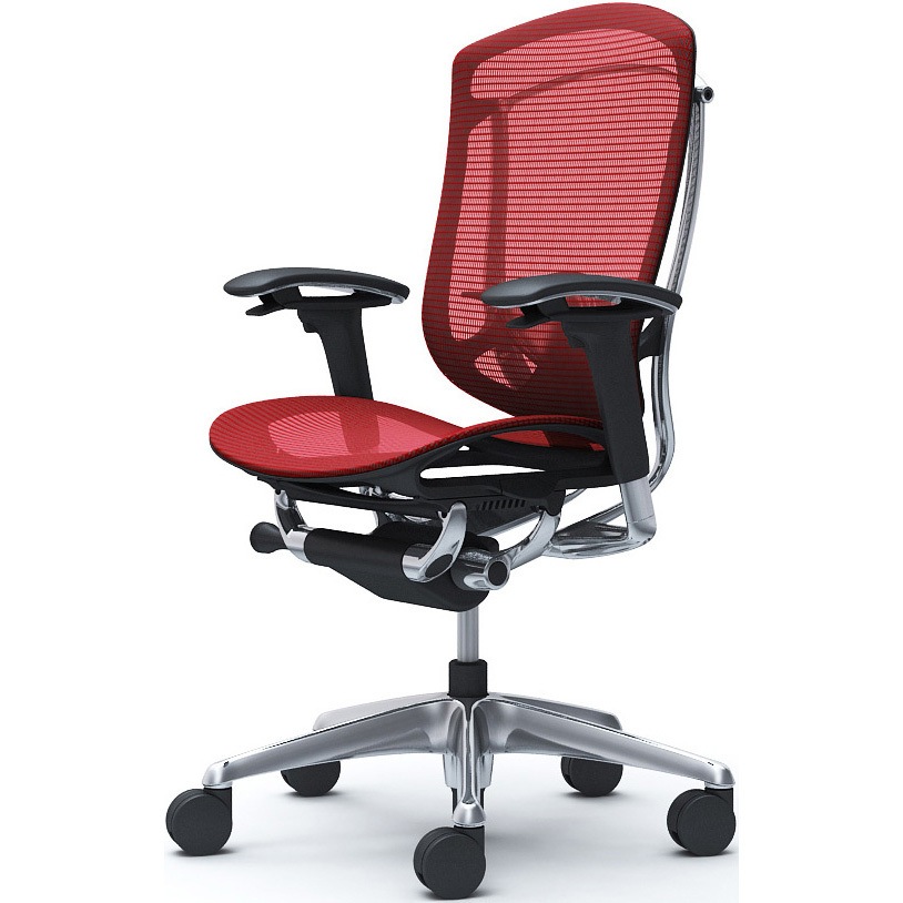 CC81XS FPG9 コンテッサセコンダ、可動肘、ハイバック、座メッシュ、ハンガー無、ランバー付、ブラックB、ポリッシュ、脚ポリッシュ、ウレタン 1脚 オカムラ(岡村製作所) 【通販モノタロウ】
