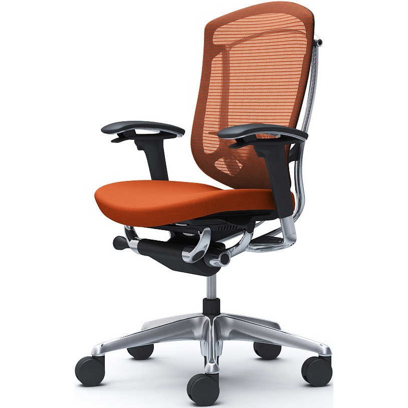 CC83XS FPD8 コンテッサセコンダ、可動肘、ハイバック、座クッション、ハンガー無、ランバー付、ブラックB、ポリッシュ、脚ポリッシュ、ウレタン 1脚 オカムラ(岡村製作所) 【通販モノタロウ】
