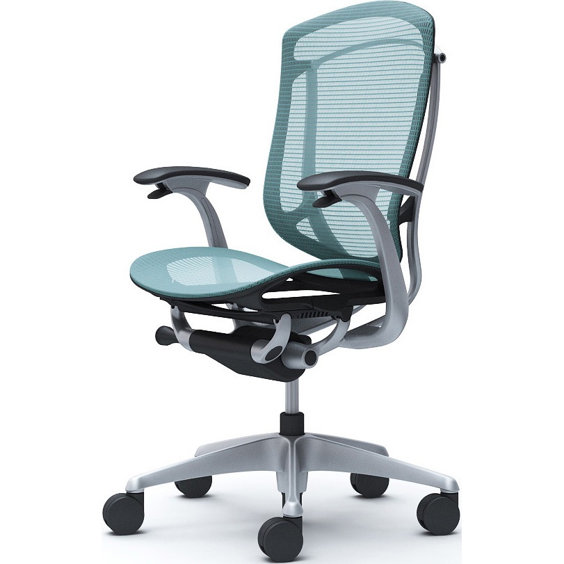 CC41YR FPG6 コンテッサセコンダ、固定肘、ハイバック、座メッシュ、ハンガー無、ランバー無、ブラックB、シルバー、脚シルバー、ウレタン 1脚 オカムラ(岡村製作所) 【通販モノタロウ】