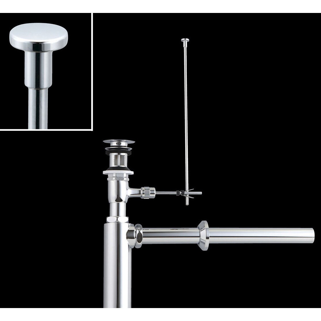 リクシル 洗面器・手洗器用セット金具 ポップアップ式排水金具(呼び径32mm) 床排水Sトラップ(排水口カバー付) LIXIL - 3