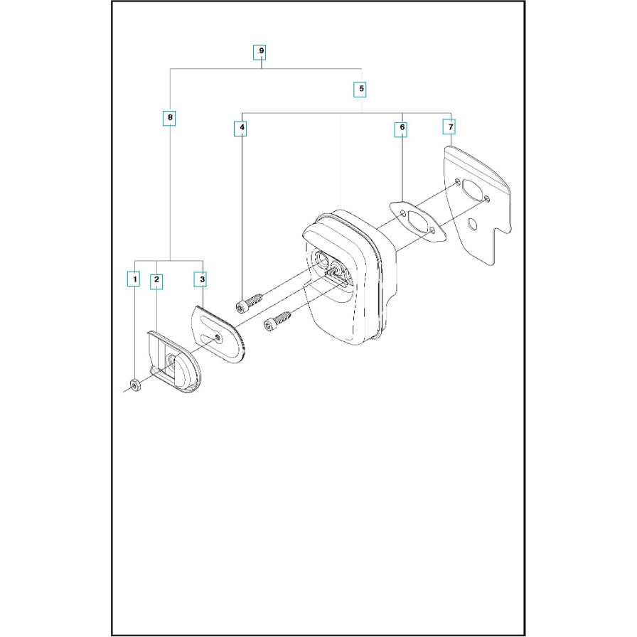 H581063901 ハスクバーナ エンジンチェーンソー 120eMark ll 部品 マフラー 1個 ハスクバーナ 【通販モノタロウ】
