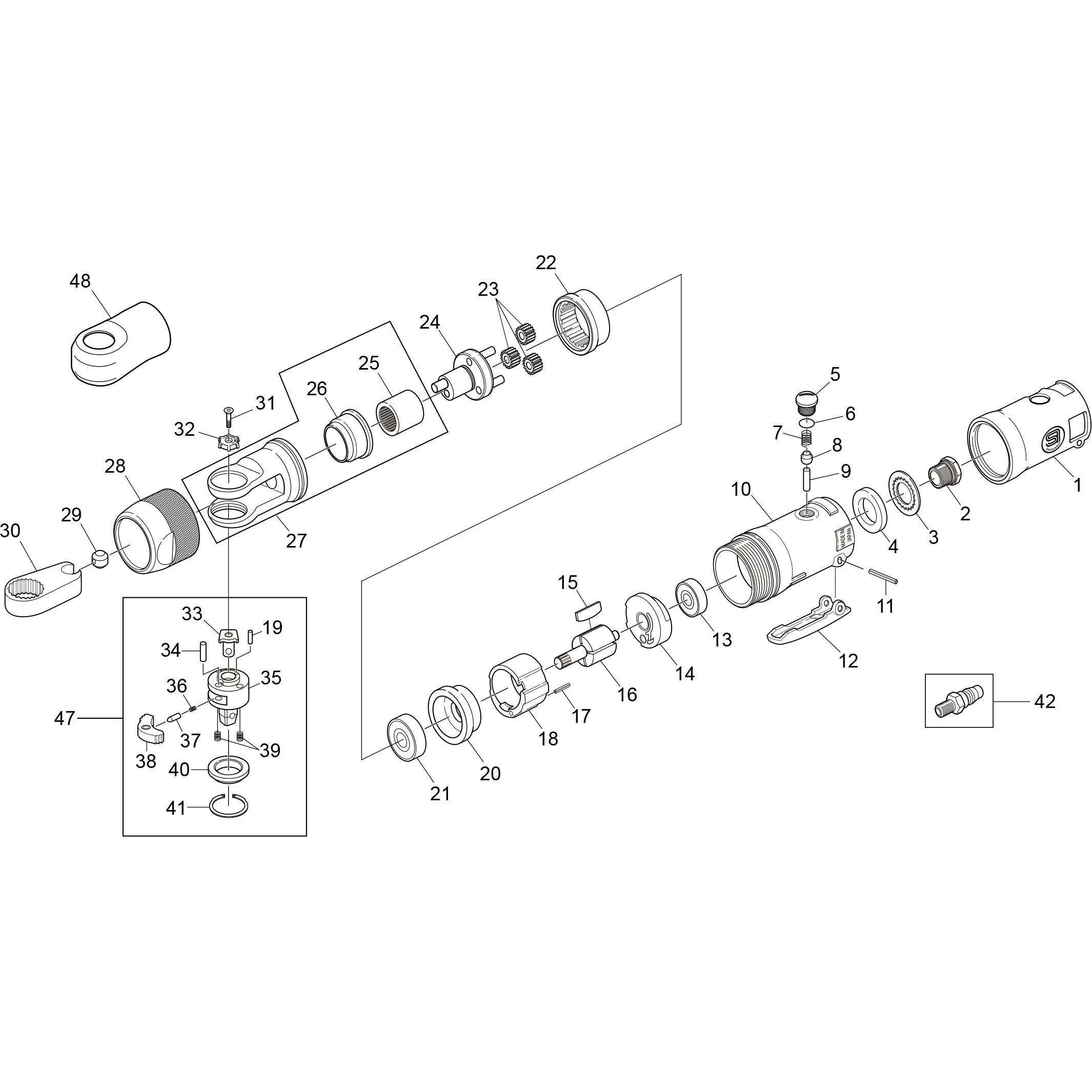 1311-2ACP2 部品 ラチェットレンチ SI-1108B SHINANO(信濃機販) ラチェットハウジングCP   1311-2ACP2