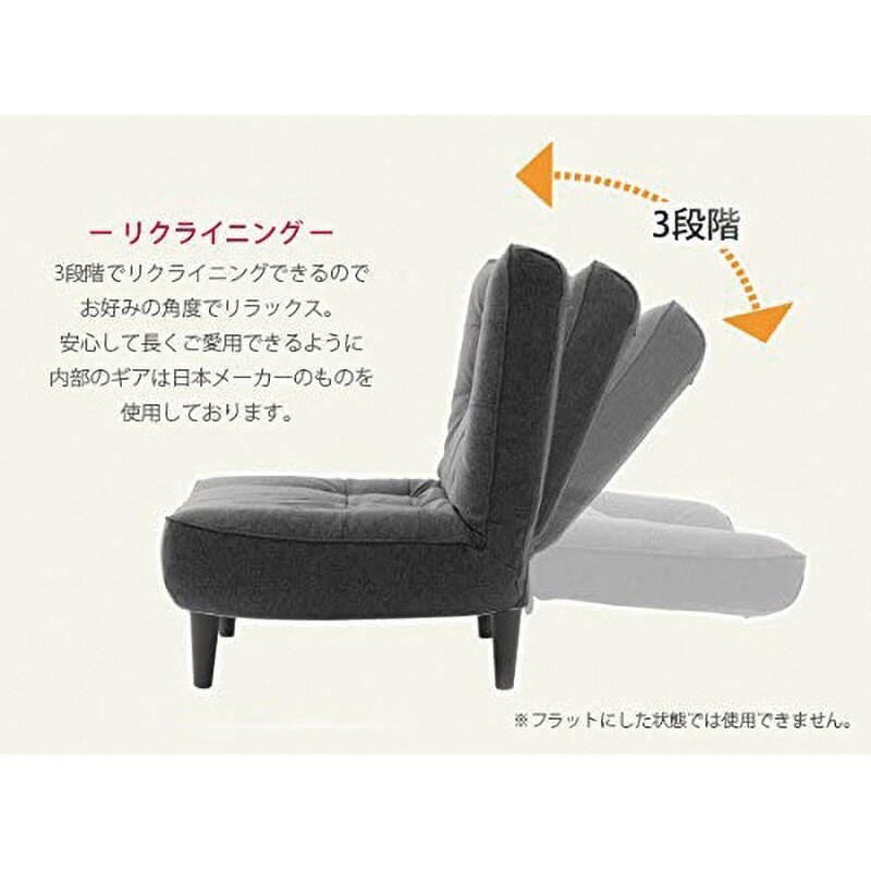 A327p-587GRY ハイバックソファ LULU-1p セルタン 高さ73cm幅66cm奥行き77～120cm A327p-587GRY -  【通販モノタロウ】