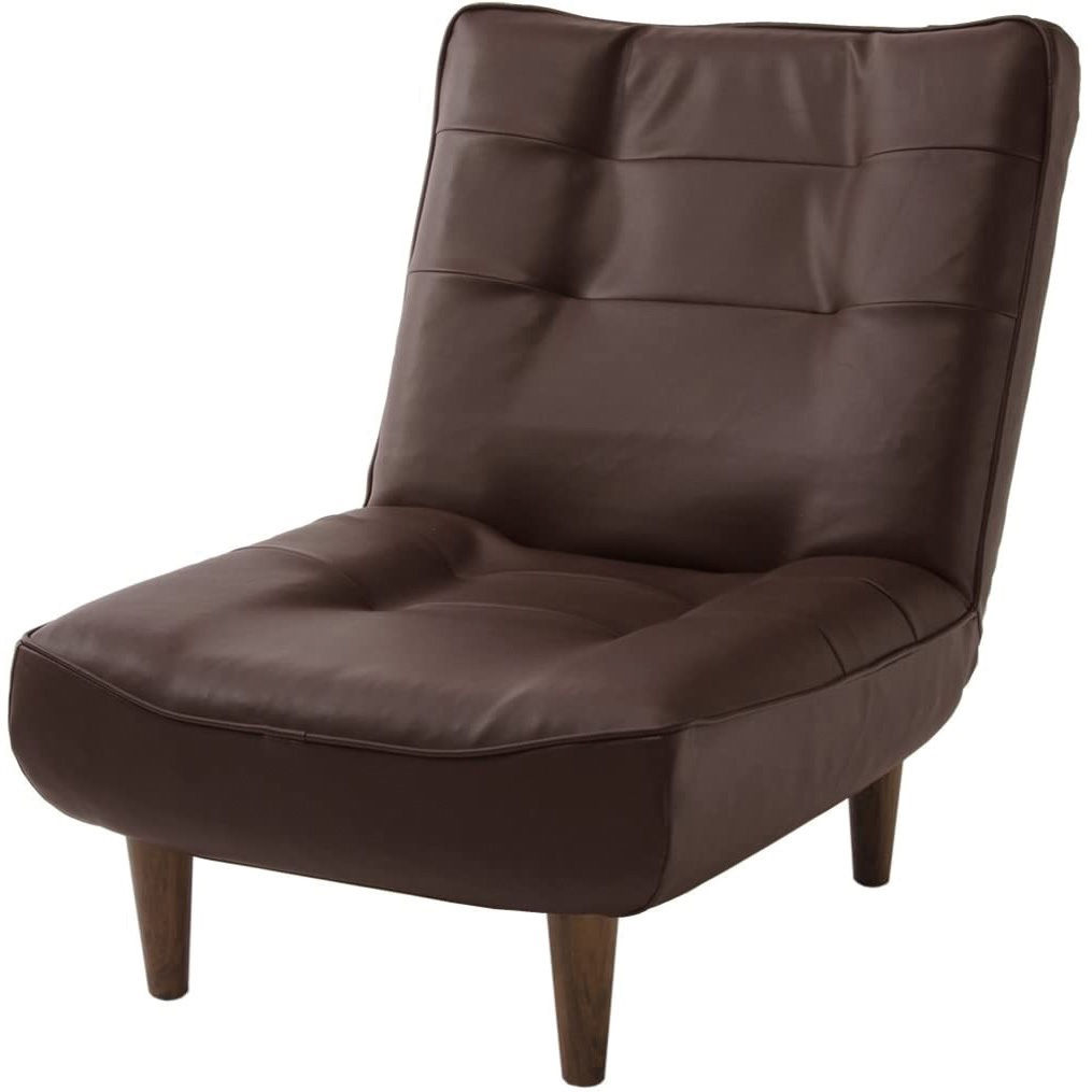 A327p-595BR ハイバックソファ LULU-1p セルタン PVCブラウン色 高さ73cm幅66cm奥行き77～120cm  A327p-595BR 12,395円