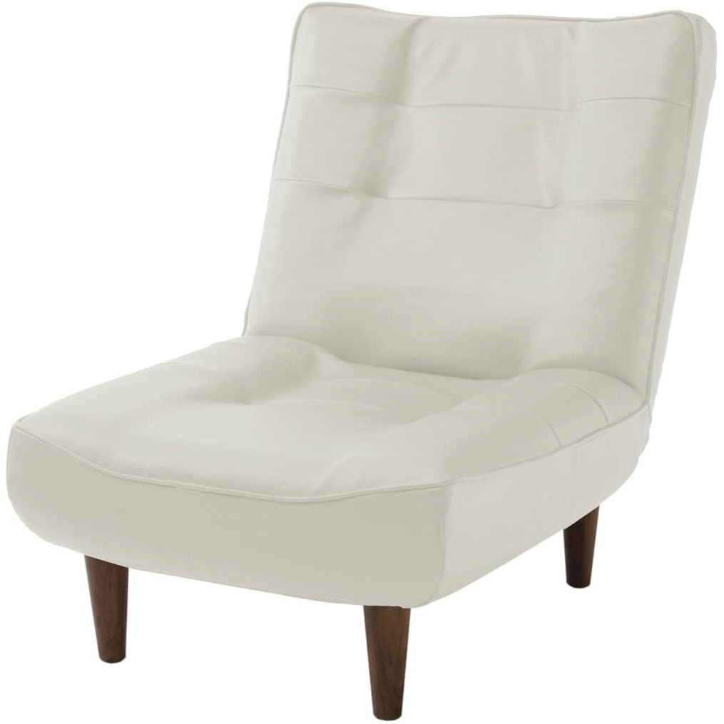 A327p-598WH ハイバックソファ LULU-1p セルタン PVCホワイト色 高さ73cm幅66cm奥行き77～120cm  A327p-598WH