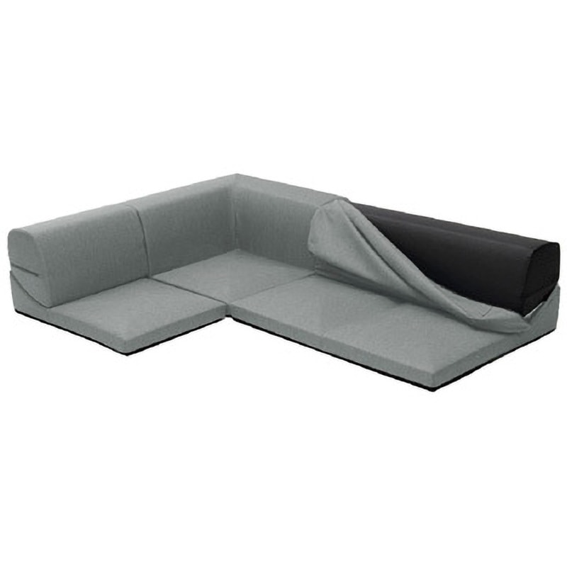 A573b-587GRY カバーが洗えるフロアソファ3点セット IMONIA セルタン タスクグレー色 質量18kg 高さ36cm幅175cm奥行き125cm  A573b-587GRY