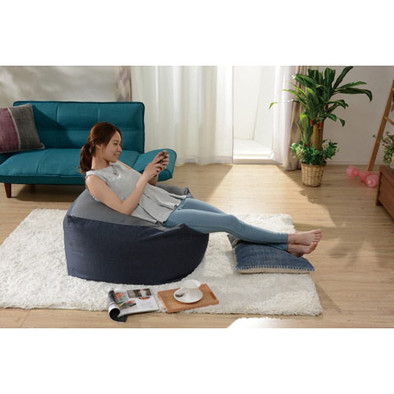 A600a-612DBL/611GRY 人をダメにするソファ QUBE セルタン