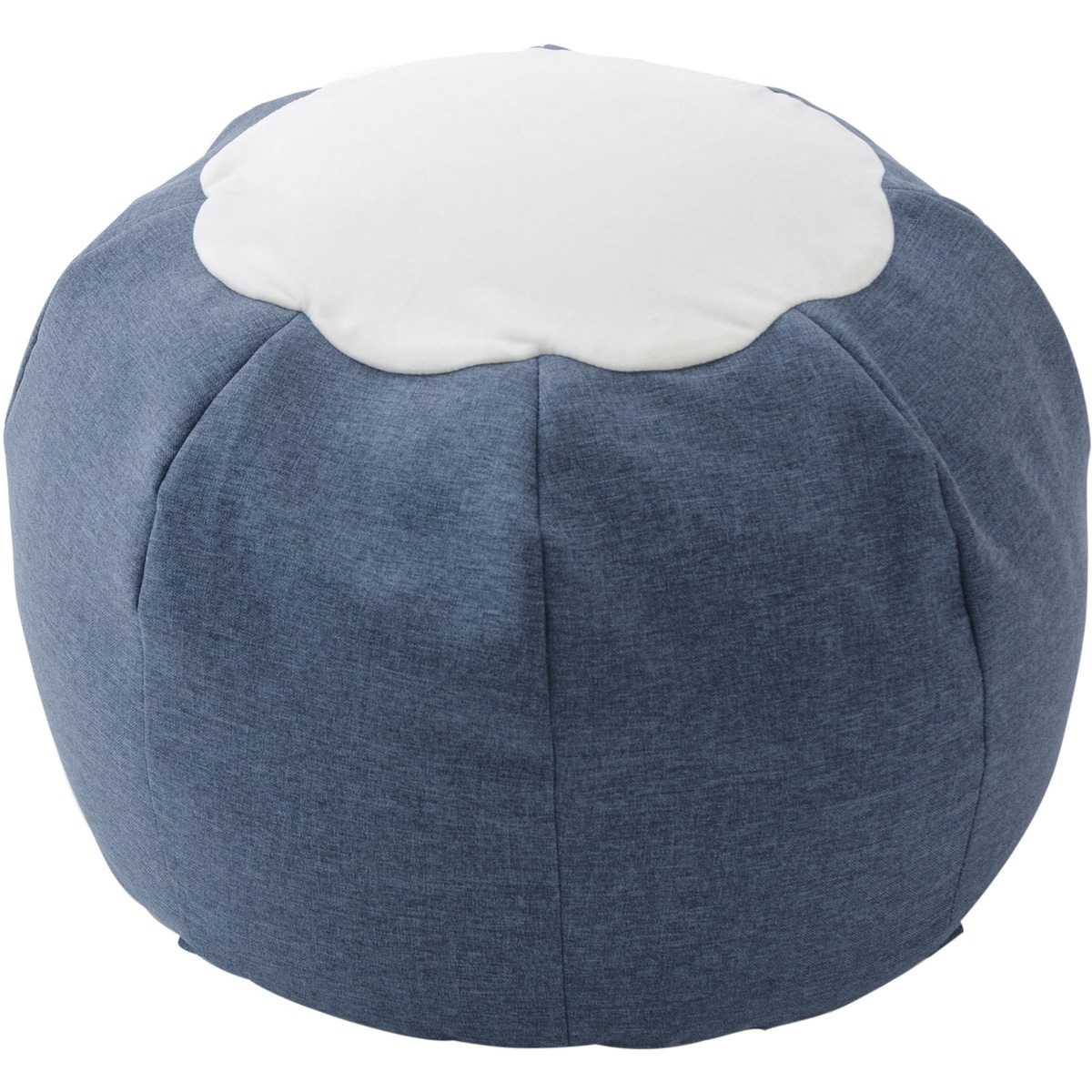 A810a-626DBL/618WH ビーズクッション POTE セルタン ダリアンダークブルー色 高さ38cm幅60cm奥行き60cm