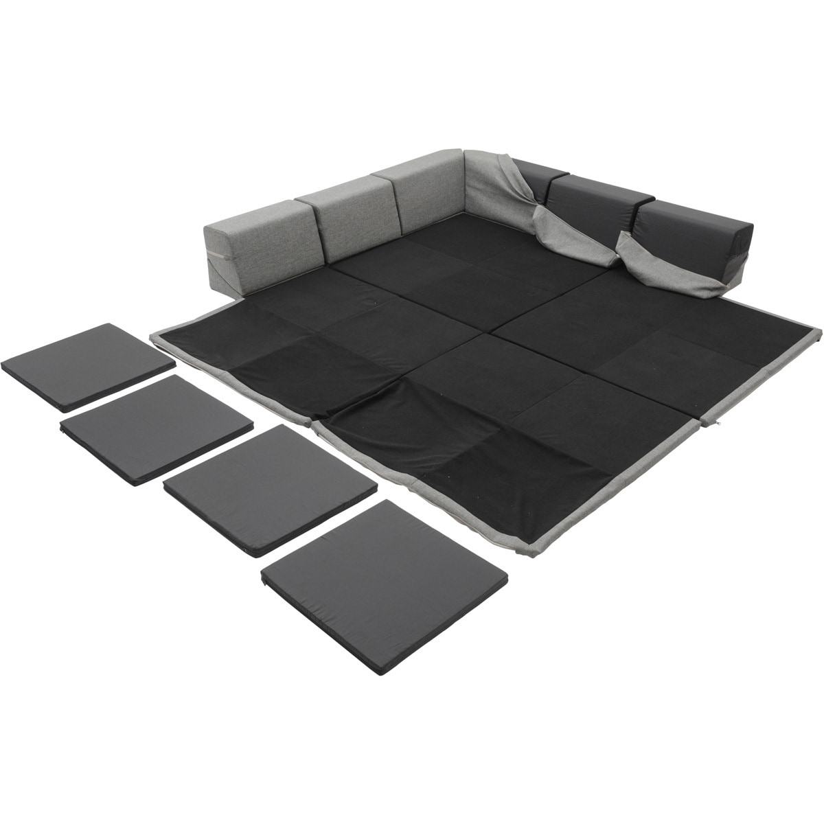 和のZONIA デニム調アッシュグレー ラグ付きマット M セルタン A826a-625GRY (64-9377-19) 和楽のZONIA　デニム調アッシュグレー　ダブルコーナー　M　A818a-625GRY