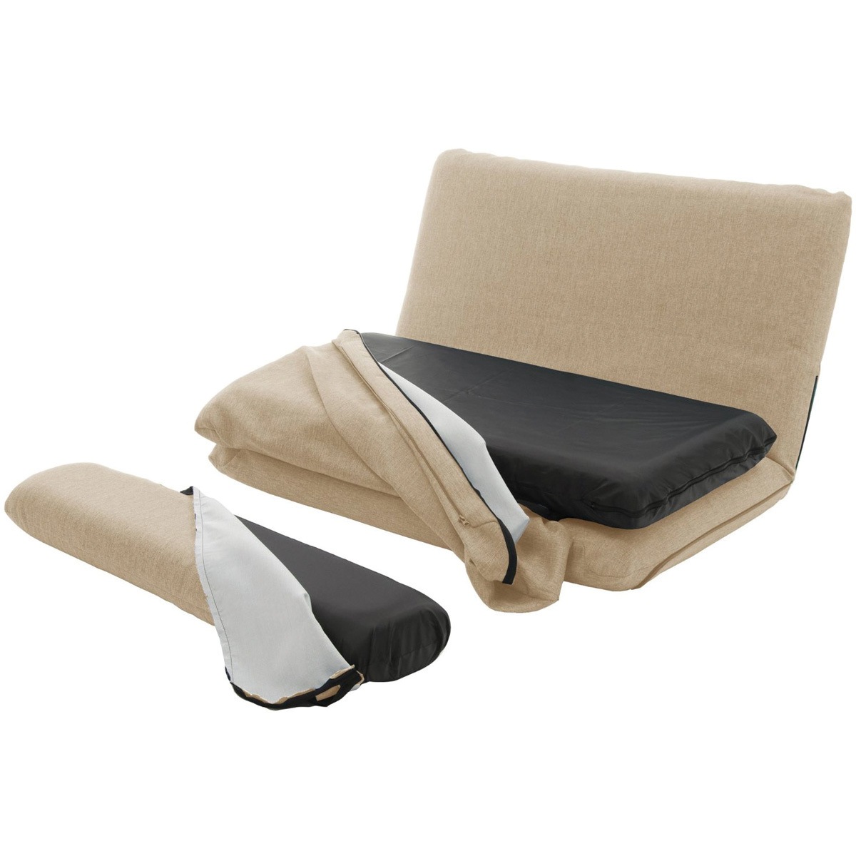 DMT3r-560BE カバーリングソファベッド MORIITO セルタン 高さ13～62cm幅112cm奥行き81～201cm  DMT3r-560BE