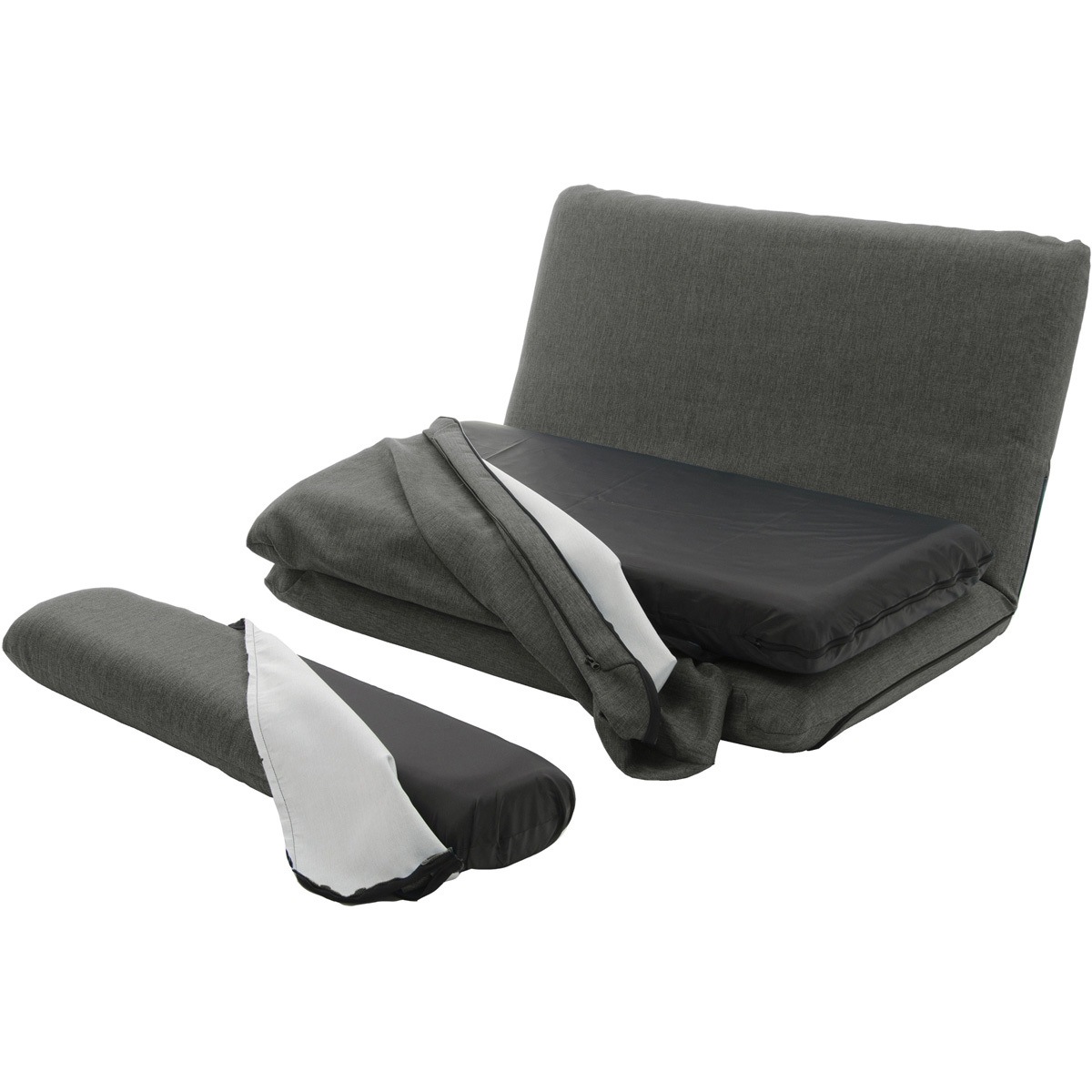 DMT3r-606GRY カバーリングソファベッド MORIITO セルタン 高さ13～62cm幅112cm奥行き81～201cm  DMT3r-606GRY