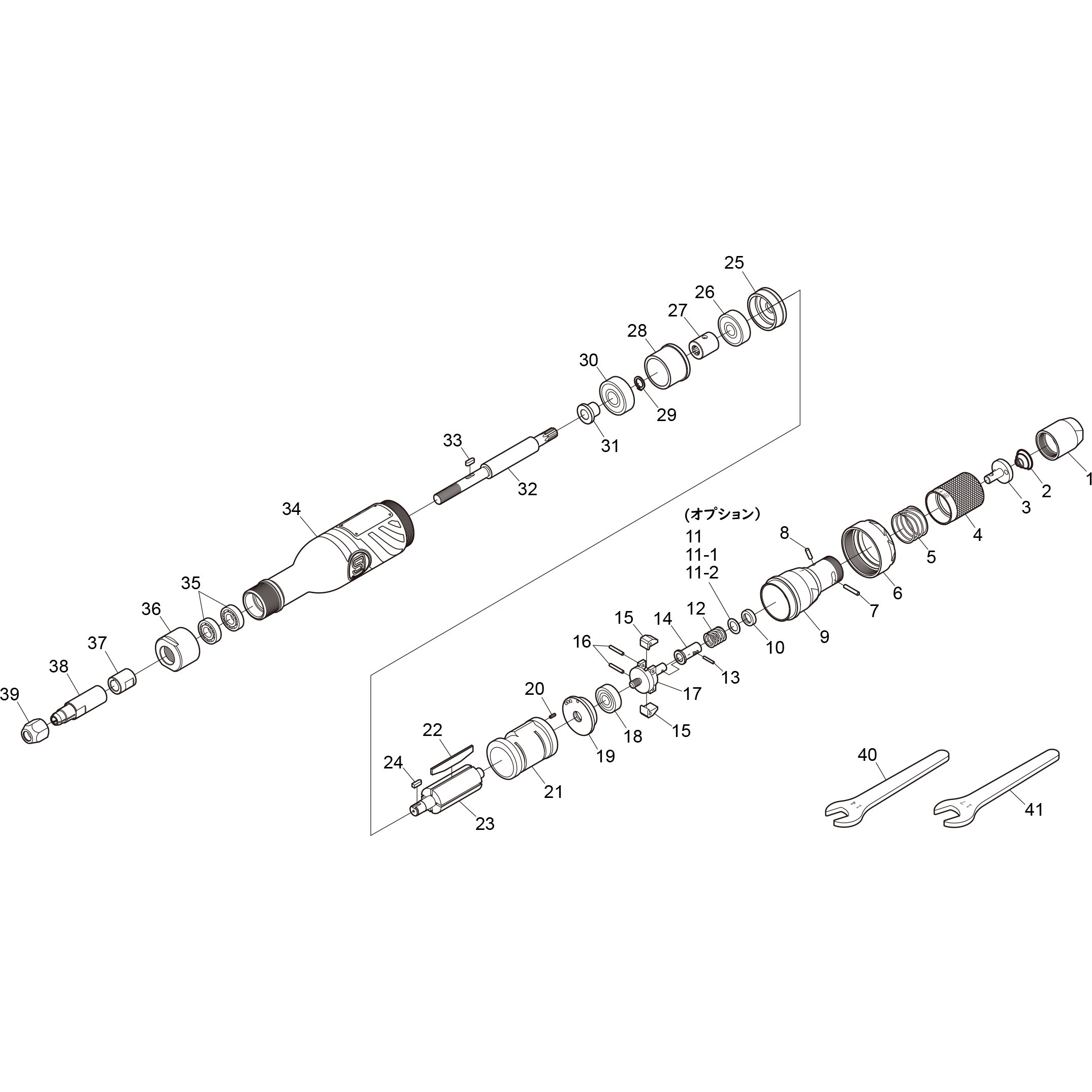 630-17 部品 ストレートグラインダー SI-SG3-CR-1/4 SHINANO(信濃機販) ガバナハウジング   630-17
