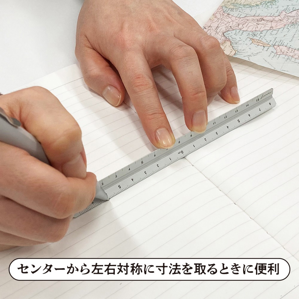 ASR-16-SI Kiwami LRオールアルミ3面定規 16cm 1本 共栄プラスチック