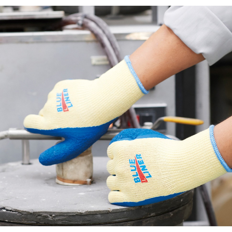 東和コーポレーション ブルーライナー M ベージュ/ブルー 300-3P-M 1袋(3双) 〔×5セット〕 まとめ) 東和コーポレーション トワロン ブルーライナー M 300-M 1双