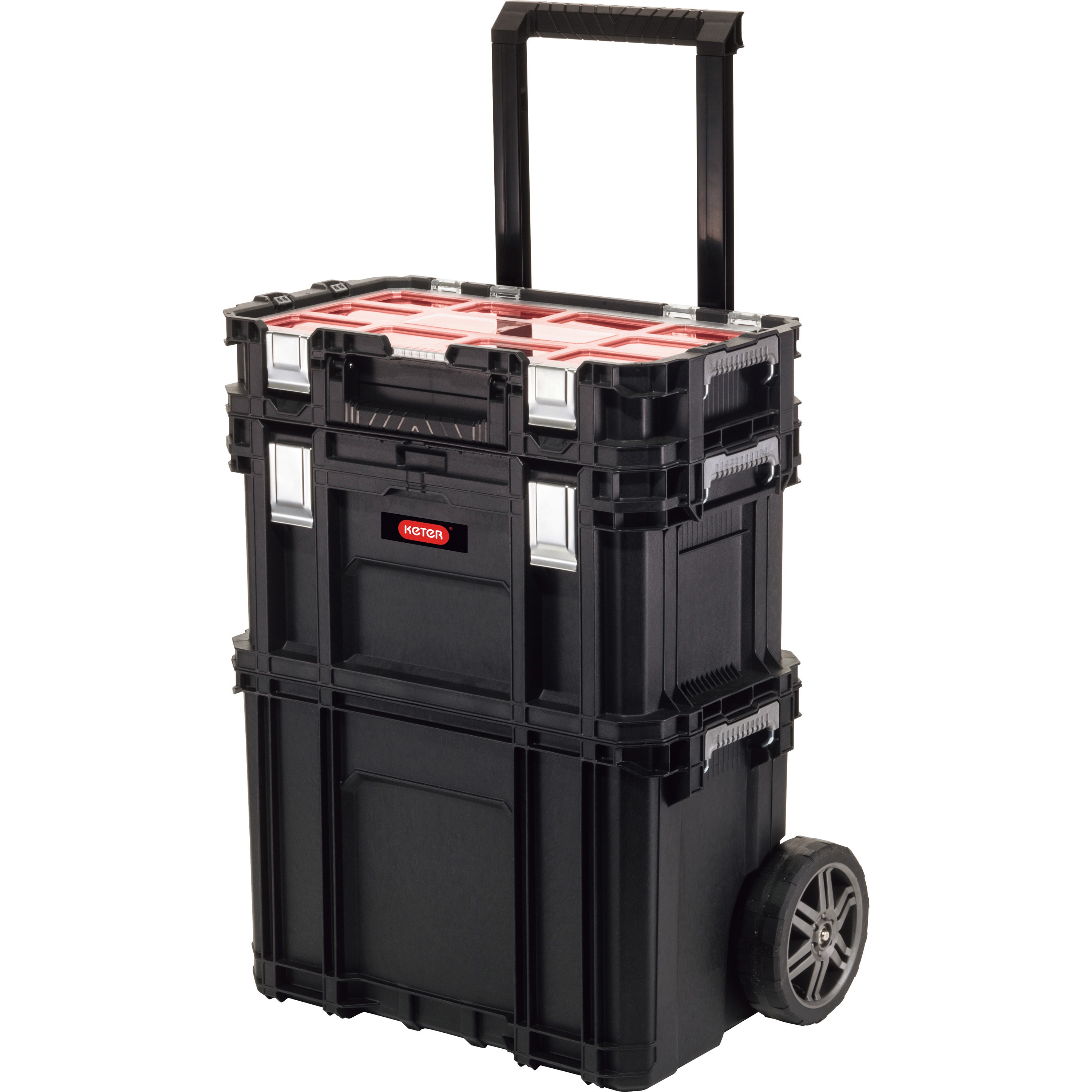 17203038 コネクトローリングシステム KETER プラスチック 外寸(幅×奥行×高さ)565×373×700mm 1セット(3個)