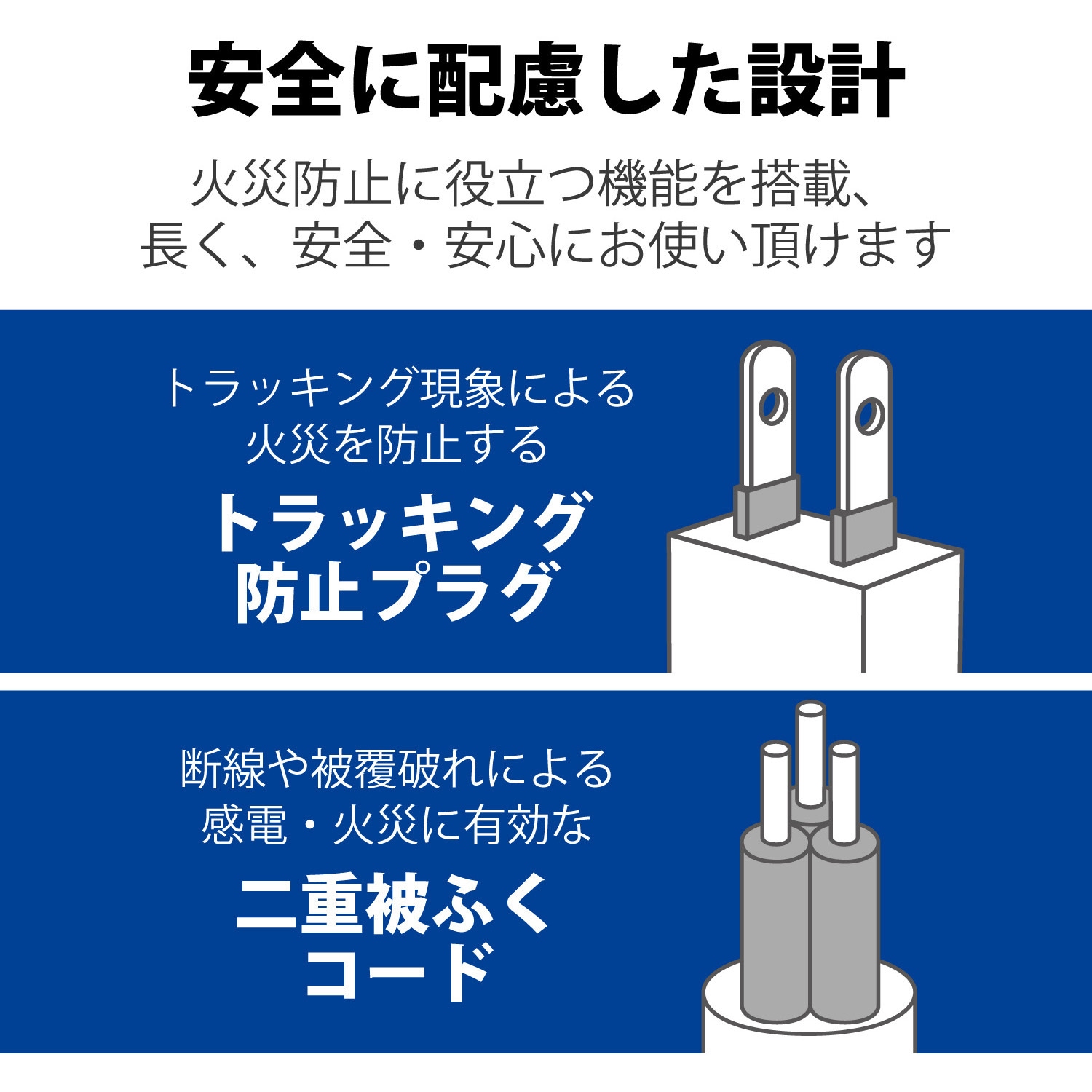 T-T1C-3425WH 電源タップ 延長コード 4個口 2.5m 3P ほこり防止