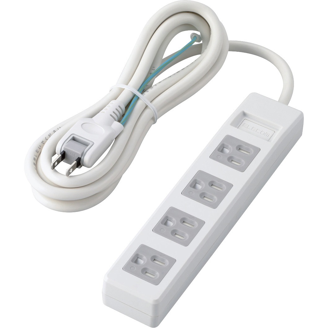 T T1d 3425wh 延長コード 電源タップ 2 5m 3p ほこりシャッター アース付き Eu Rohs指令準拠 エレコム ほこり防止シャッター 差込口 4口 T T1d 3425wh 通販モノタロウ 62669767