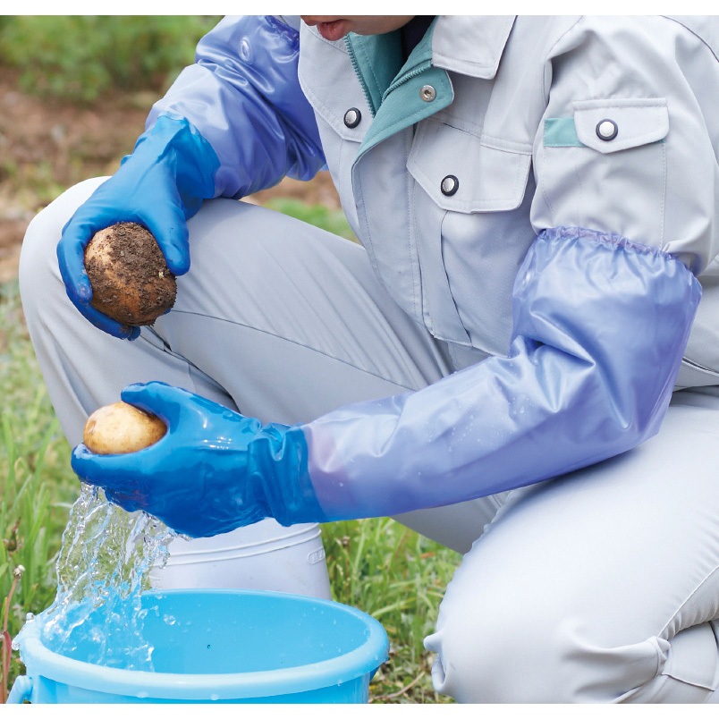 (まとめ) 東和コーポレーション ビニスター 腕カバー付 フルール あつ手 M バイオレット 721-V-M 1双 〔×5セット〕 まとめ) 東和コーポレーション ビニスター 腕カバー付 ソフト LL