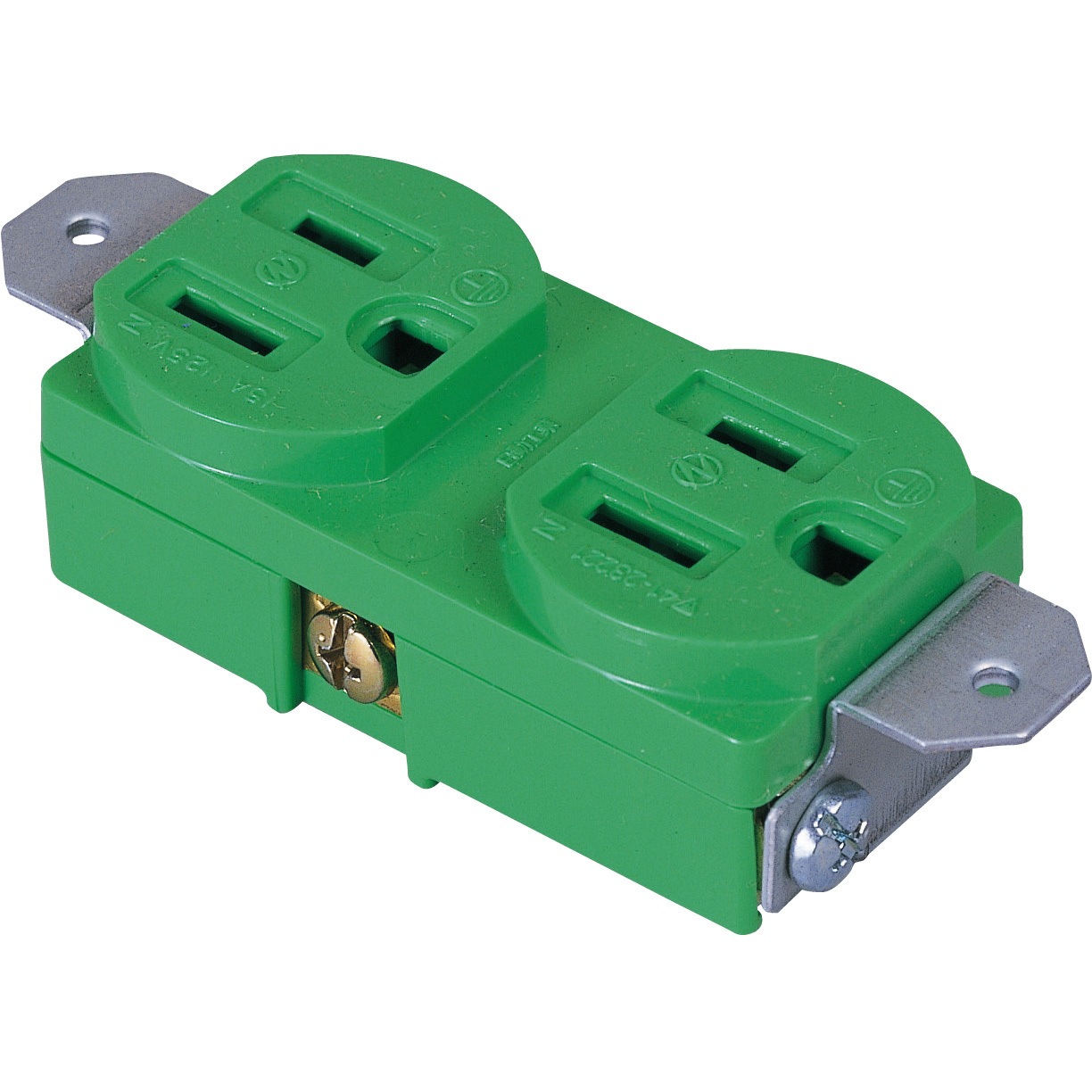 十字トリプル延長コード アース無し 10m 緑 MRS10G 日動 電源