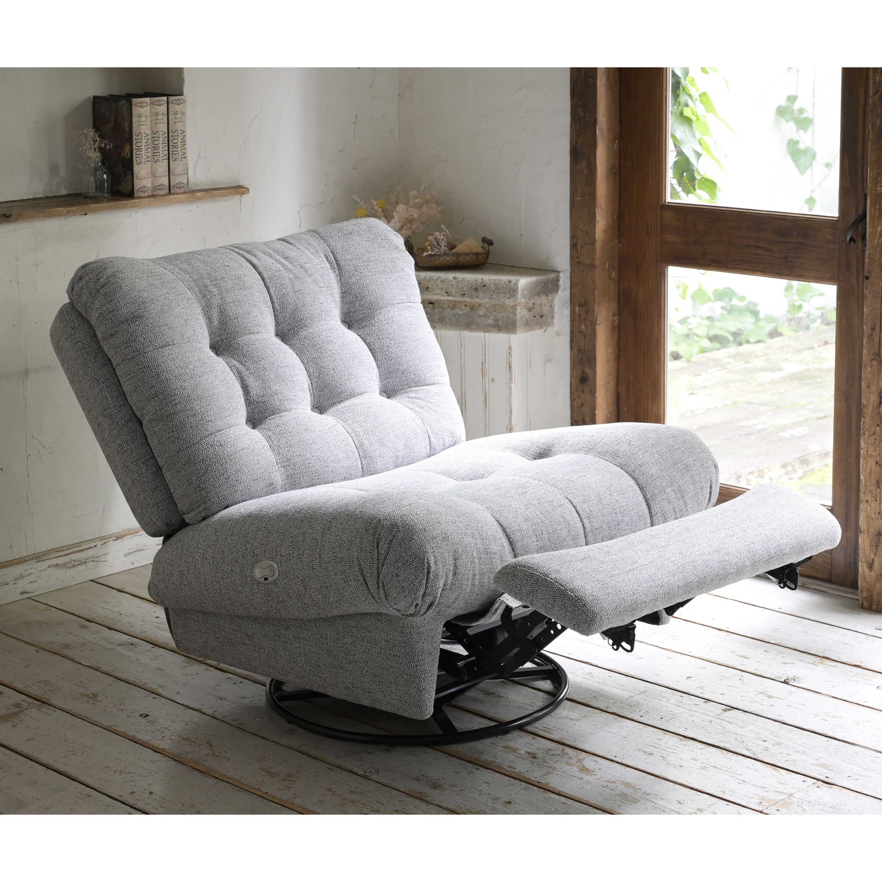 RKS-90(GY) ソファ 電動リクライニング 1人掛け YAMAZEN(山善