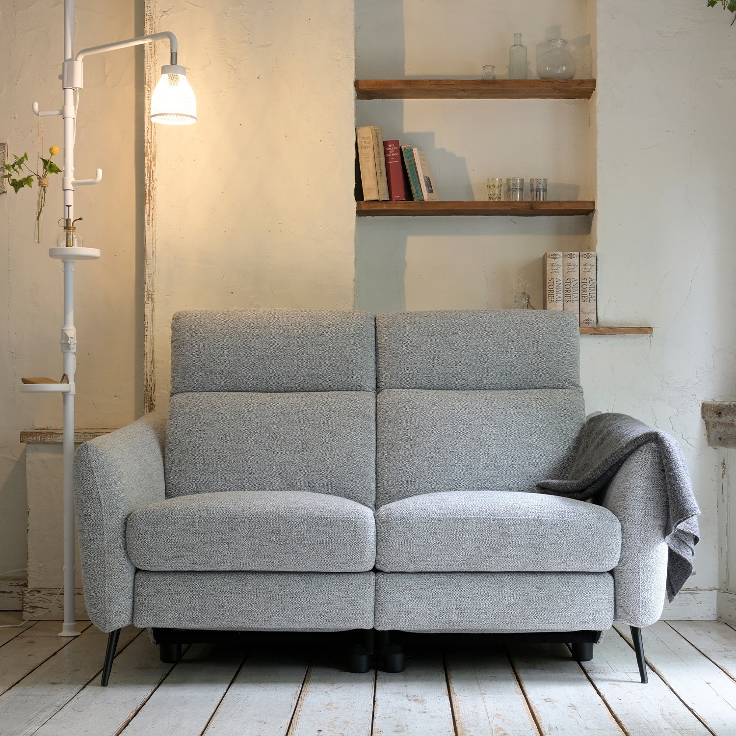 RDS-150(GY) ソファ 電動リクライニング 2人掛け 1台 YAMAZEN(山善) 【通販モノタロウ】