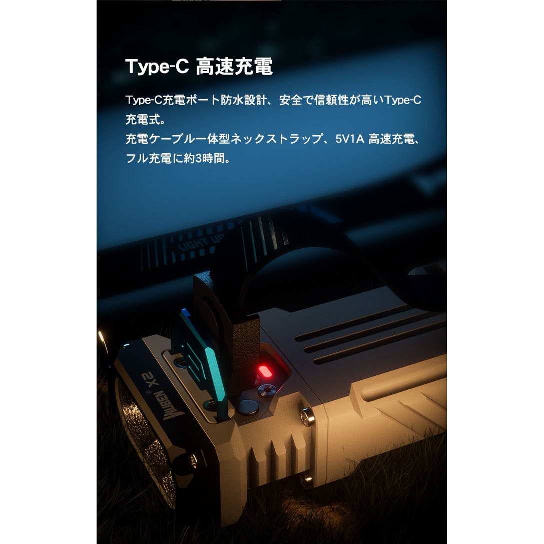 X2-LGY 【X2-LGY】アルミキャスト製高輝度ポケットライト WUBEN(ウーベン) 保護等級IP68 明るさ最大1800Lm 落下耐久1m