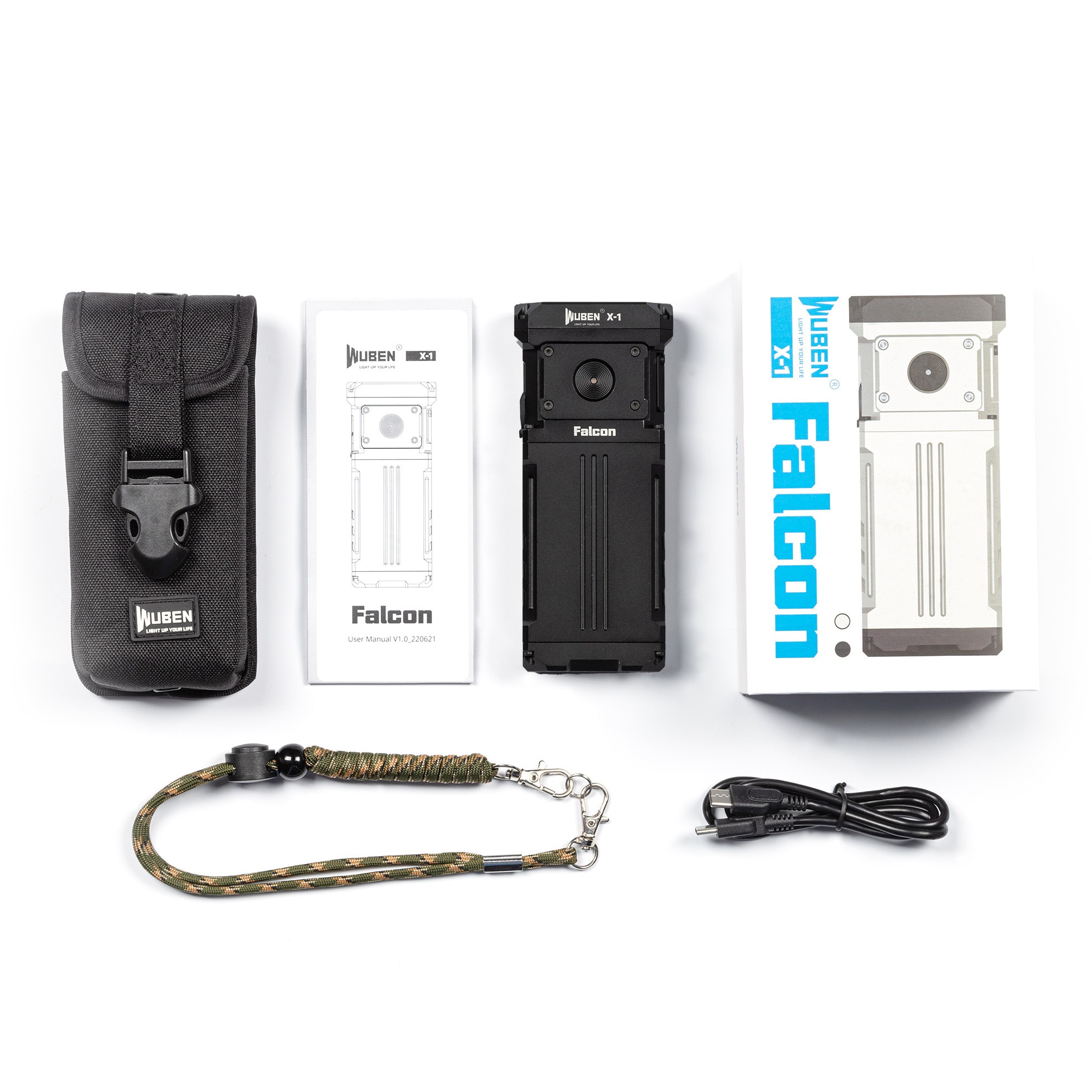 X1-BK 【X1-BK】超高輝度冷却ファン付ポケットライト WUBEN(ウーベン) 保護等級IP55 明るさ最大12000Lm