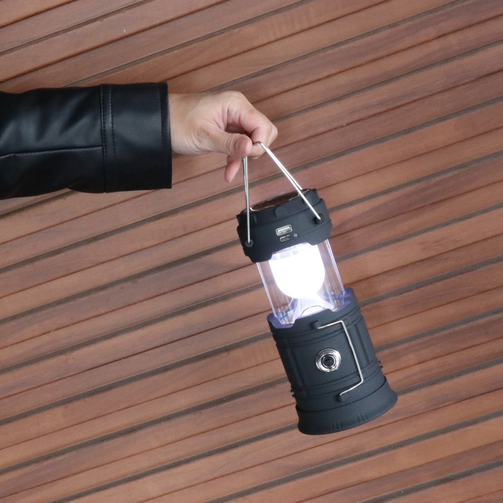 HSL-001ED モバイルチャージ付 2WAYソーラーランタン 1台 ヒロ